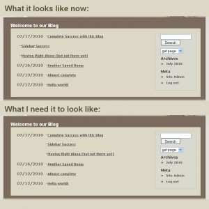 wp indent issue for the_date